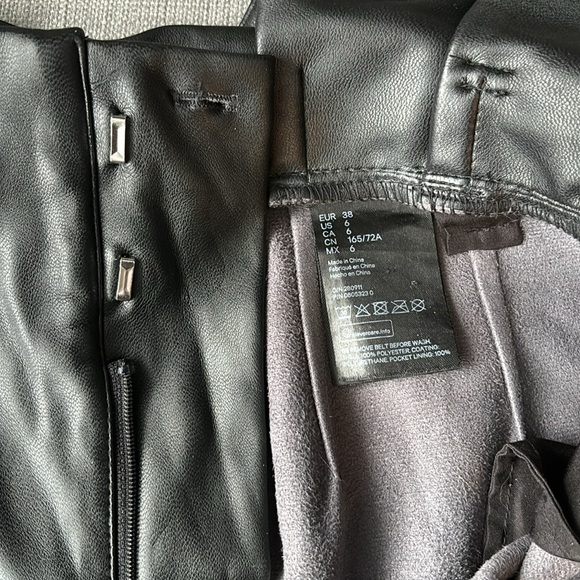 H&M high rise leather paper bag pant, US6 - Picture 3 of 4
